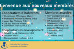 Bienvenue aux nouveaux membres de la FHCC!